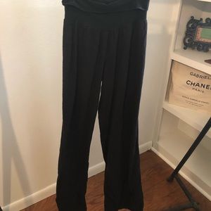 Black linen pant